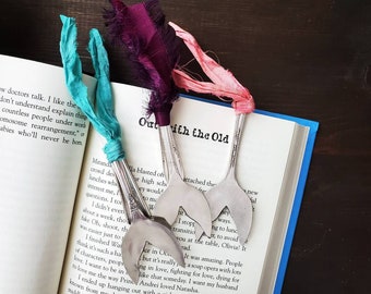 Stamped Bookmark, Mermaid Bookmark, Book Lover, Book Gift, Spoon Bookmark, Mermaid Gift, Gifts For Book Lover, Stamped Spoon, Book Club Gift