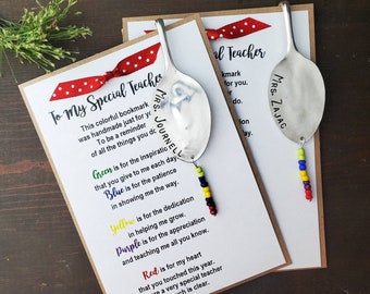 Personalized Teacher Bookmark Gift, Teacher Appreciation, Thank You Gift, Personalized Bookmark, Unique Teacher Gifts, Teacher Gift Ideas