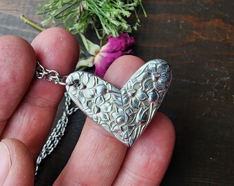 Spoon Heart Jewelry, Valentine's Day, Soldered Heart, I Love You, Friend Gift, Heart Necklace, Gifts For Her, Silverware Jewelry, Spoon Me