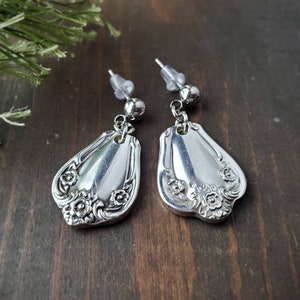 Silverware Earrings, Spoon Earrings, Silverware Jewelry, Gifts For Her, Recycled Jewelry, Spoonie Jewelry, Silver Earrings, Spoon Jewelry