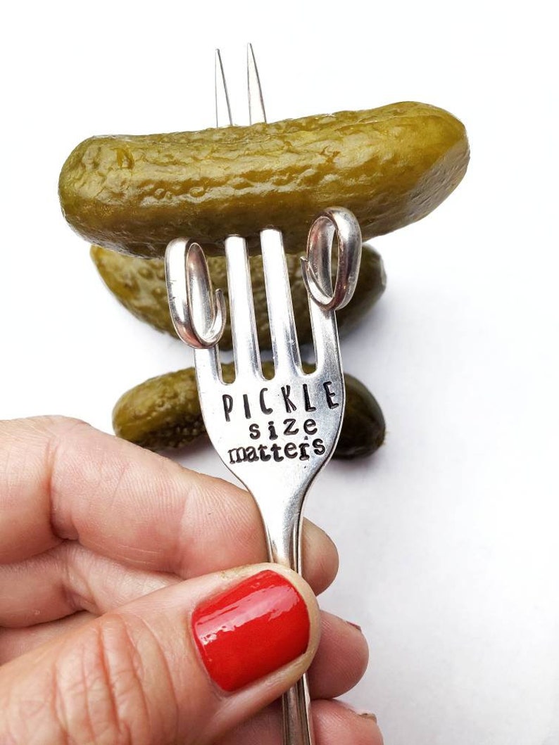 Pickle Fork Custom Gift Funny Stamped Fork Vintage Pick Etsy