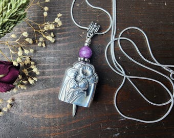 Angel Bell Necklace, 24" Silverware Pendant, Silverware Jewelry, Knife Pendant, Grace, Have Faith, Mother's Day, Spoon Me Maryland