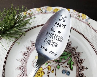 Don't Be Douche Canoe, Coffee Spoon, Stamped Spoon, Tea Spoon, Spoon Me Maryland, Birthday, Co-Worker Gift, Silverware, Coffee Gift