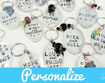 Personalized Spoon Key Chain, Stamped Gift, Custom Idea, Spoon Me Maryland, Keys