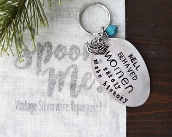 Spoon Key Chain, Wine Charm, Silverware Key Chain, Handmade Gift, Friend Gift, Gifts For Her, Stamped Spoon, Wine Key Chain, Stamped Spoon