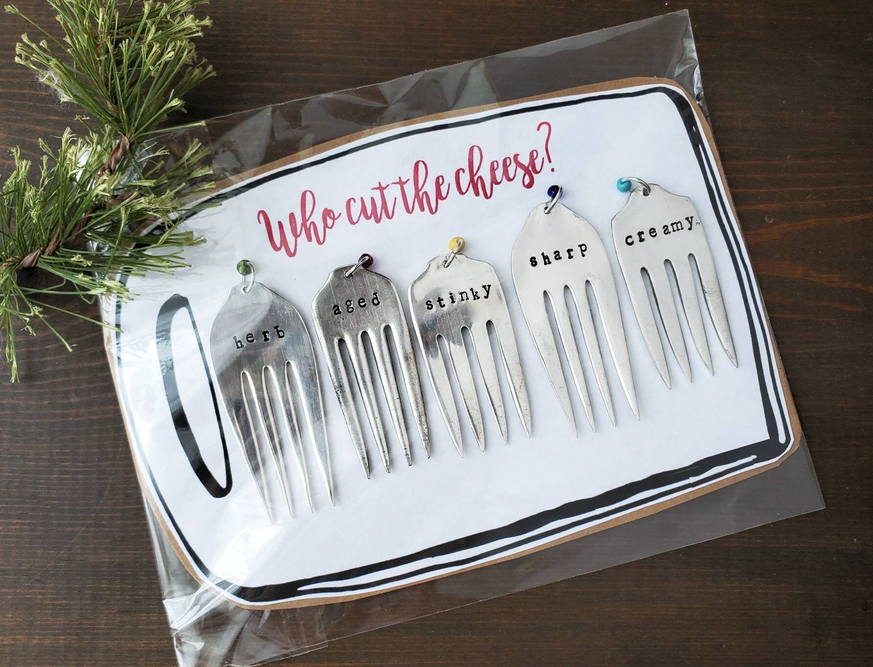 Cheese Marker Set Cheese Lover Gift Stamped Silver Cheese Etsy