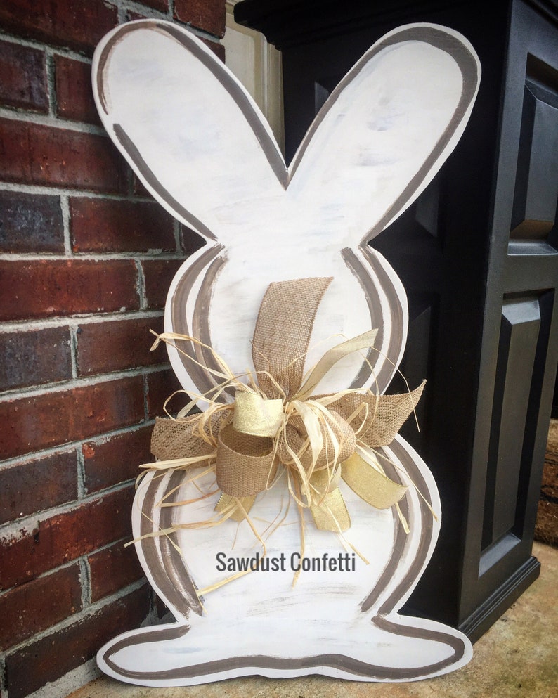 Bunny Door Hanger Easter Door Hanger Easter Wreath Etsy