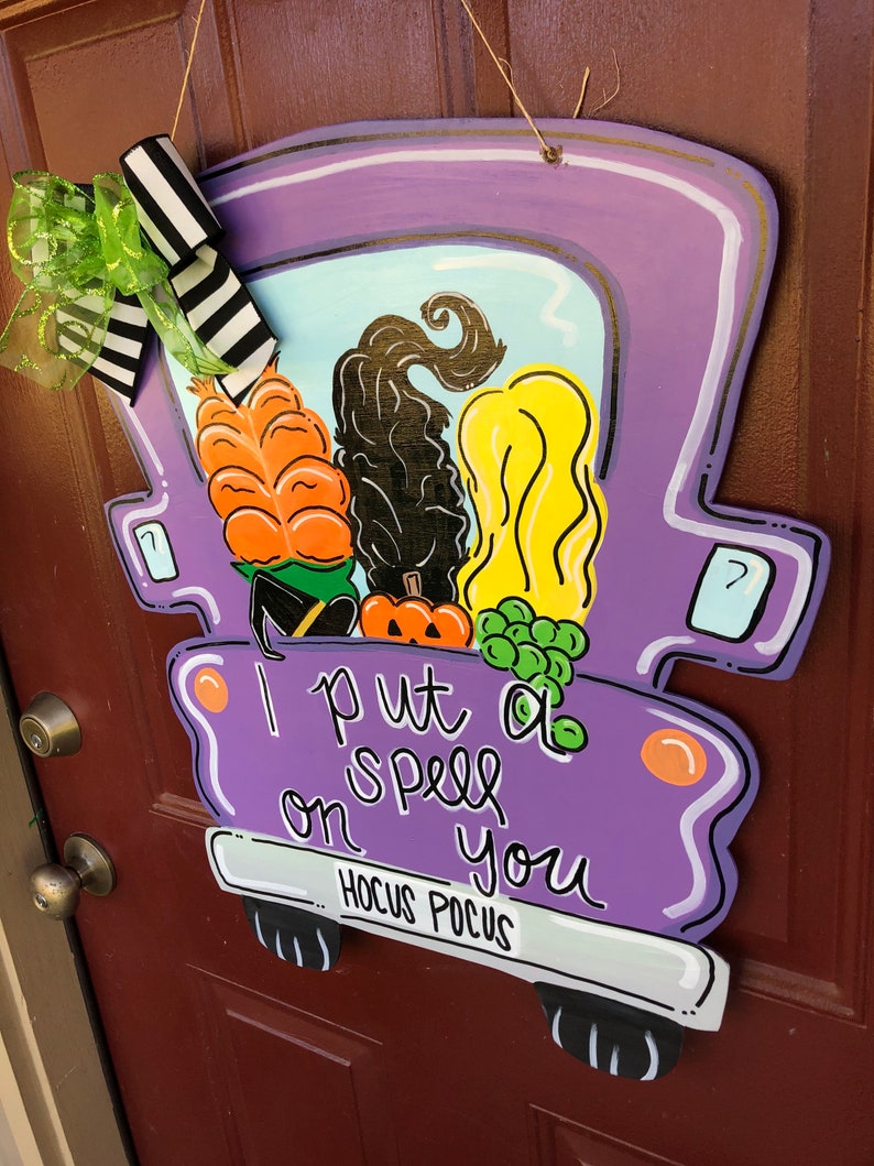 Hocus Pocus Hanger Fall Door Hanger Fall Wreath Pumpkin | Etsy