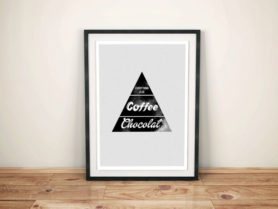 Pyramid Food Graphic Logo Parody Coffee Chocolat Home Office Etsy