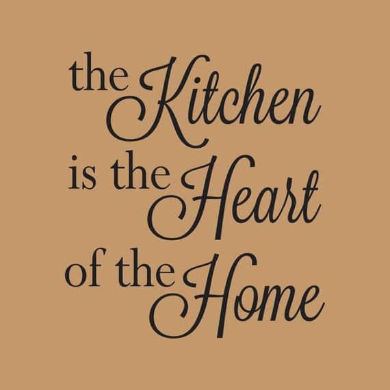 La Cocina Es El Corazon De La Etiqueta De La Pared Casa Etsy
