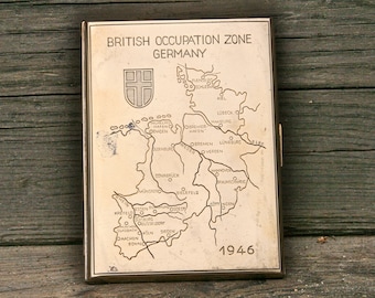 Vintage cigarette case 1946 occupation zone Germany