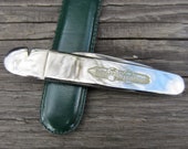 Vintage advertising pocket knife quot Handelsgold quot 50th
