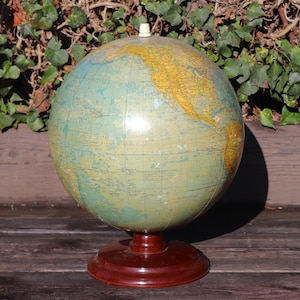 Antique globe Räth with bakelite stand 50th