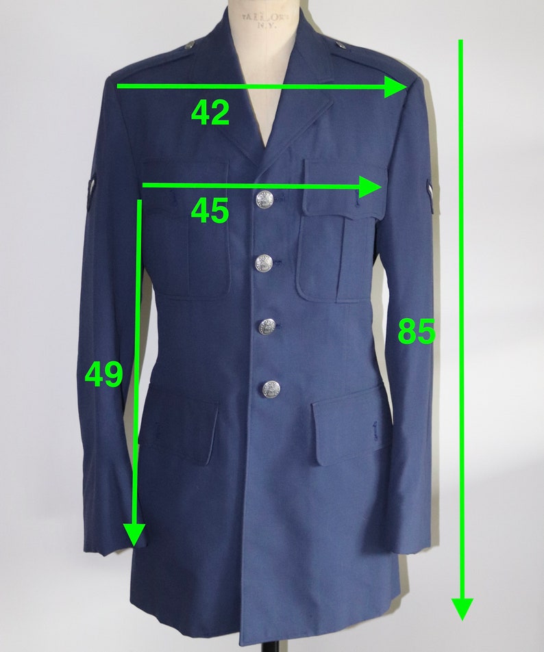 Vintage US Air Force Jacket Blue Tropical 1578 - Etsy