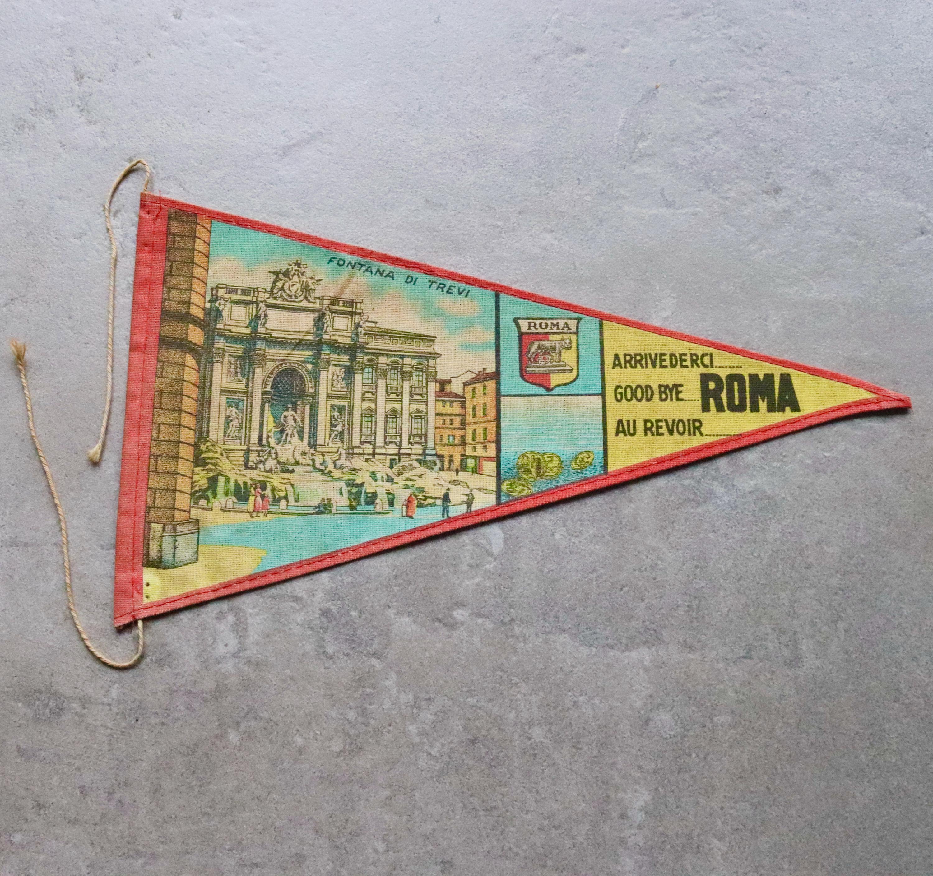 ancien petit FANION pennant wimpel * UDINE * ITALIE ITALIA