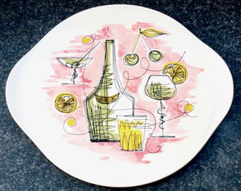Vintage Cake Plate Grünstadt 1960s