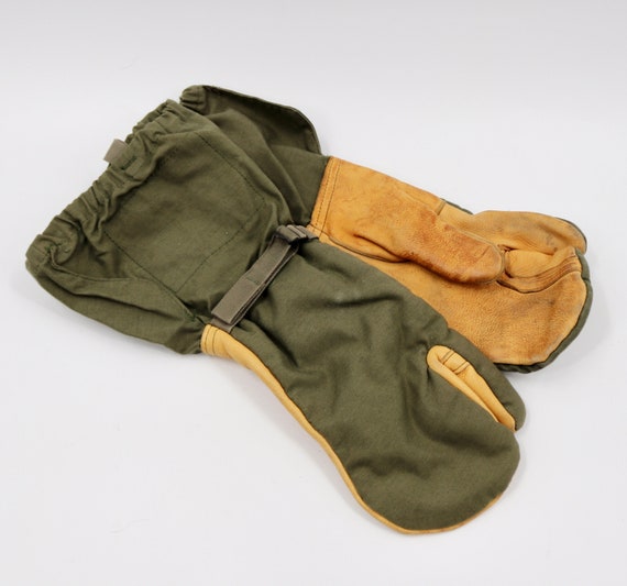 Vintage US Army Gloves Trigger Finger Etsy