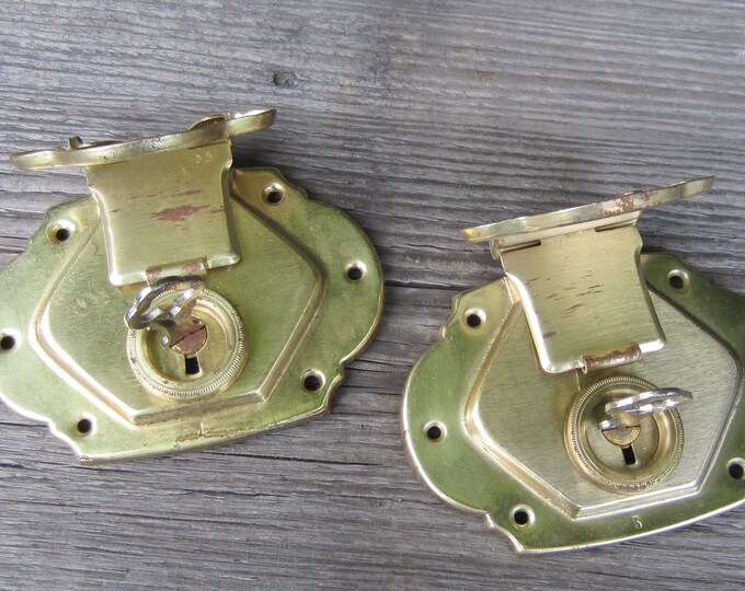 2 Antique Wardrobe Locks With Key Etsy