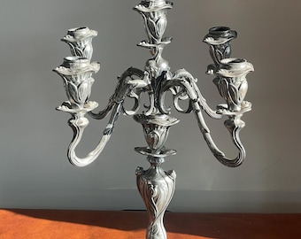 Antique Candlestick Adelphis Co. silver-plated