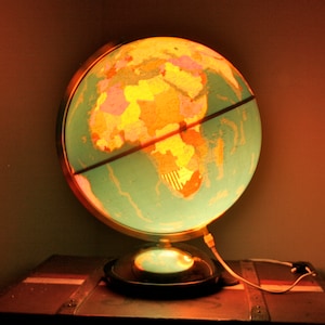 Vintage Globus beleuchtet 60er Jahre