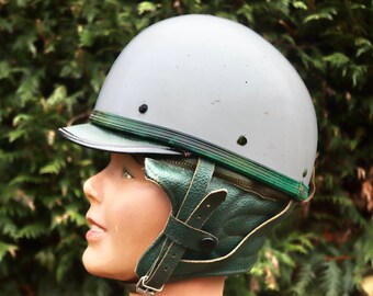 Vintage GDR Police Motorcycle Helmet 60s
