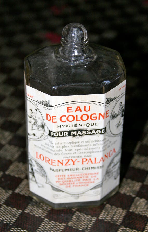 Antike Glasflasche Eau de Cologne