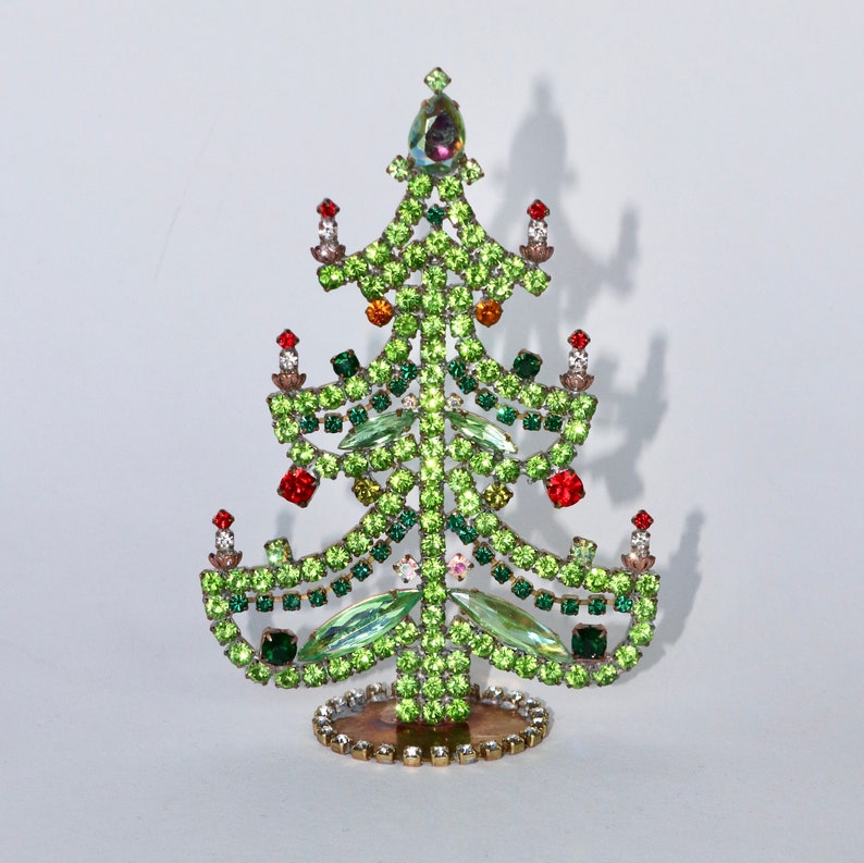 1 X Big Vintage Christmas Tree Rhinestone - Etsy