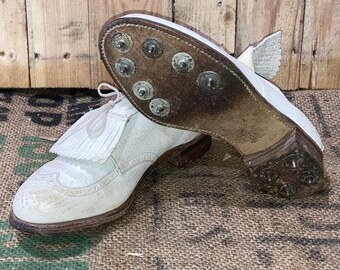 Vtg Footjoy Classics Patent Brogue Wingtip Kiltie Golf Shoes  display picture 2
