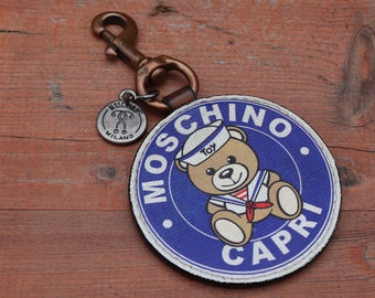 Vintage Moschino Capri Keychain Leather 1990s