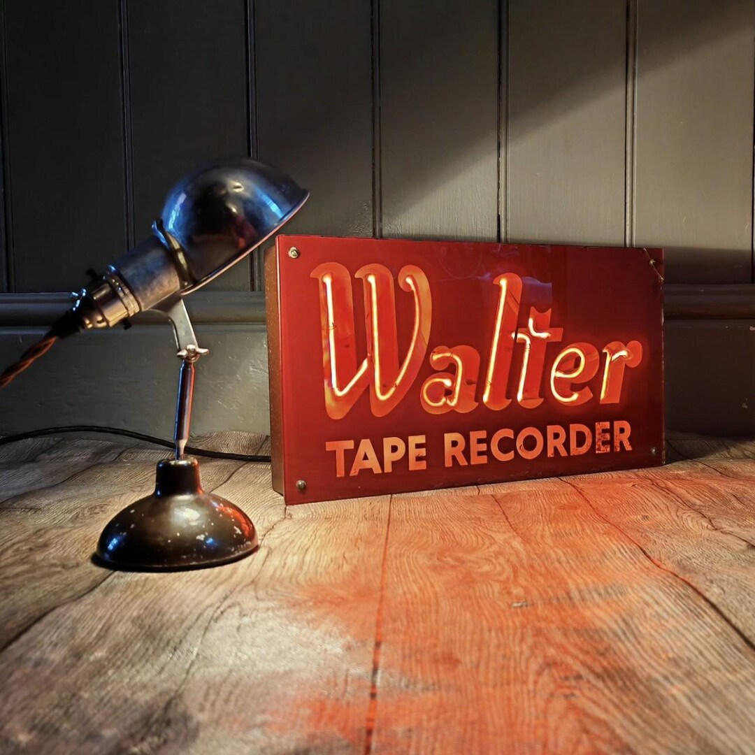 Walter Tape Recorder Advertising Sign - Etsy