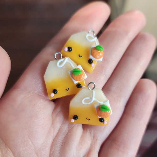 Orange Zest Teabag Charm