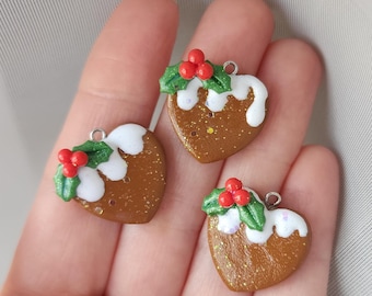 Gingerbread Heart Charm