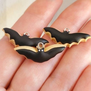 Bat Cookie Charm, Polymer Clay Charm, Stitch Marker, Progress Keeper