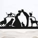Liane Musselman reviewed Wedding Cake Topper With three Dogs and three Cats_Bride And Groom Cake Topper_cake topper Silhouette__Custom Cake Topper_funny cake topper