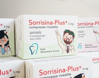 Graduation Favor boxes Medicine_Pharmacology_Favor Boxes_Doctor_Handmade in Italy_Sorrisina-Plus_Smile-Plus