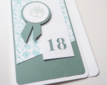 Greetings Card_18_Birthday Card_Handmade in ITALY_Best Wishes Card