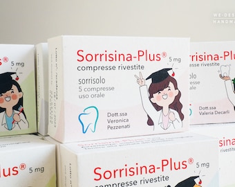 Graduation Favor boxes Medicine_Pharmacology_Favor Boxes_Doctor_Handmade in Italy_Sorrisina-Plus_Smile-Plus
