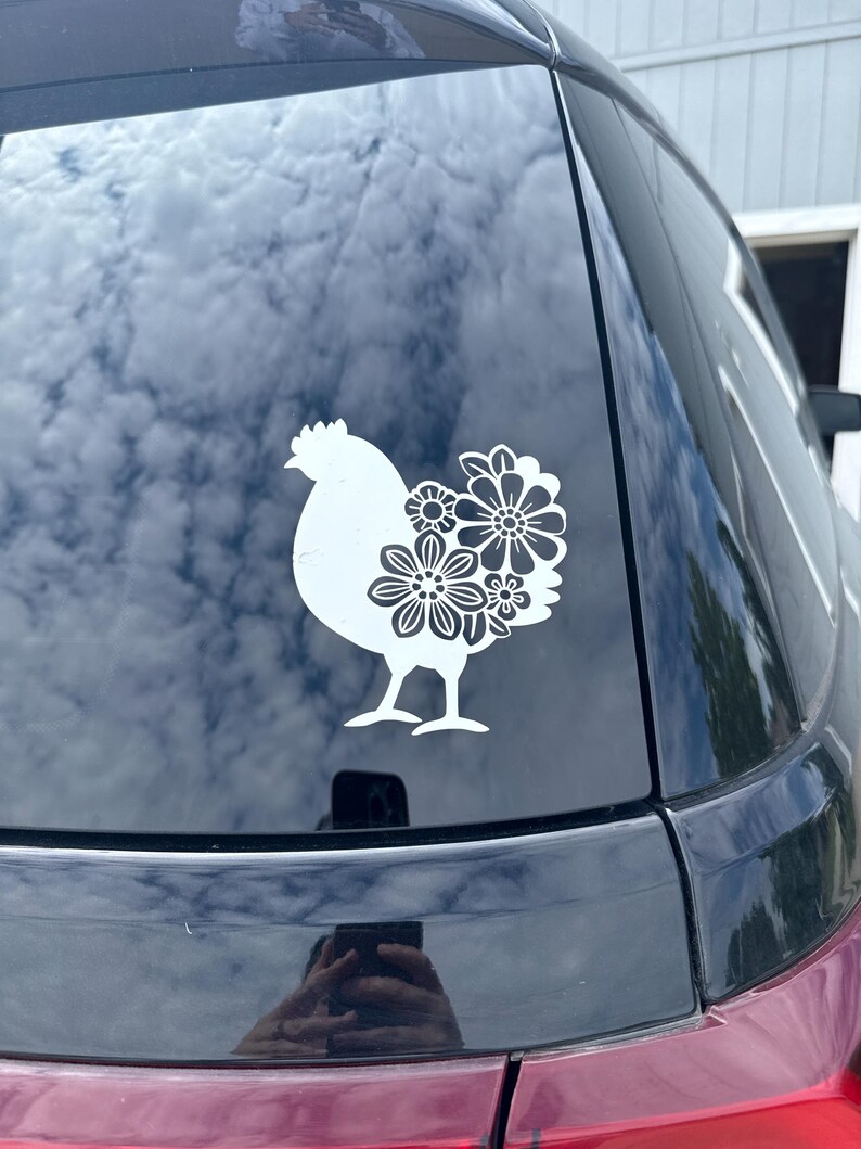 Chicken Window Sticker Cute Chicken Window Decal - Etsy