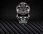 Floral Skull Sticker, Ideal for motorcycle panels laptops or IPads