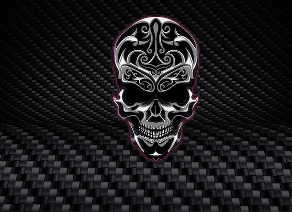 Skull /& Flame stickers water /& fade proof 7 year vinyl car motorbike tribal