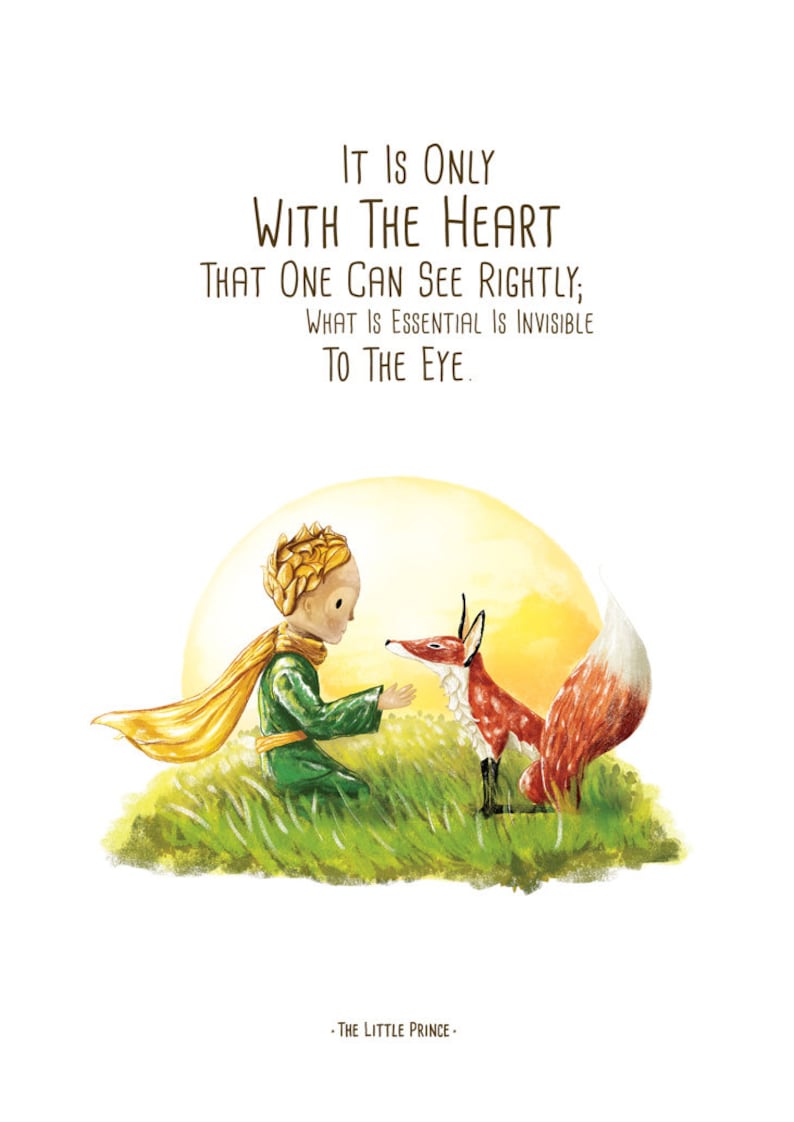 The Little Prince Poster Illustrations Typography Wall | Etsy