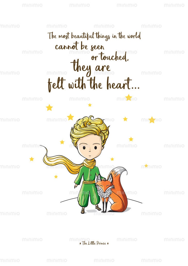 The Little Prince Poster Illustrations Typography Wall | Etsy