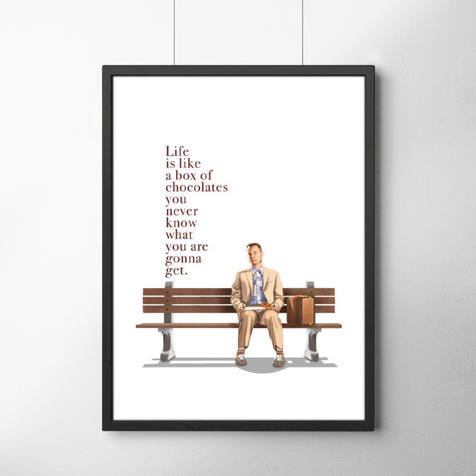 Forrest Gump Poster Tom Hanks Film Poster Wall Art Decor Etsy