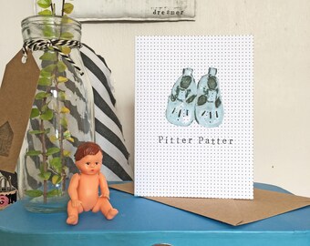 Pitter Patter Card Blue/ Pink