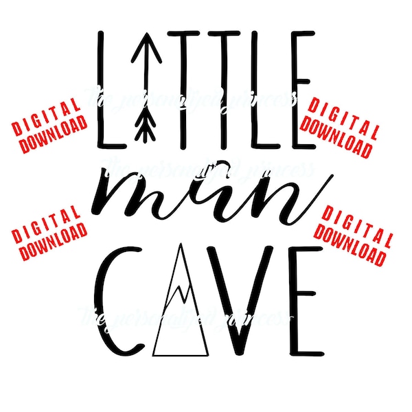 Little man cave SVG, custom SVG, man cave SVG, baby boy room svg, digital download, custom cricut, svg files, cricut cut files,  cut file