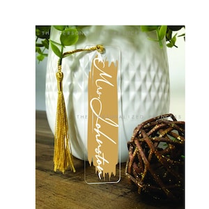 Marque-page enseignant personnalisé, marque-page enseignant, cadeau enseignant, signet acrylique personnalisé, enseignant, cadeau personnalisé, cadeau de Noël, marque-page personnalisé
