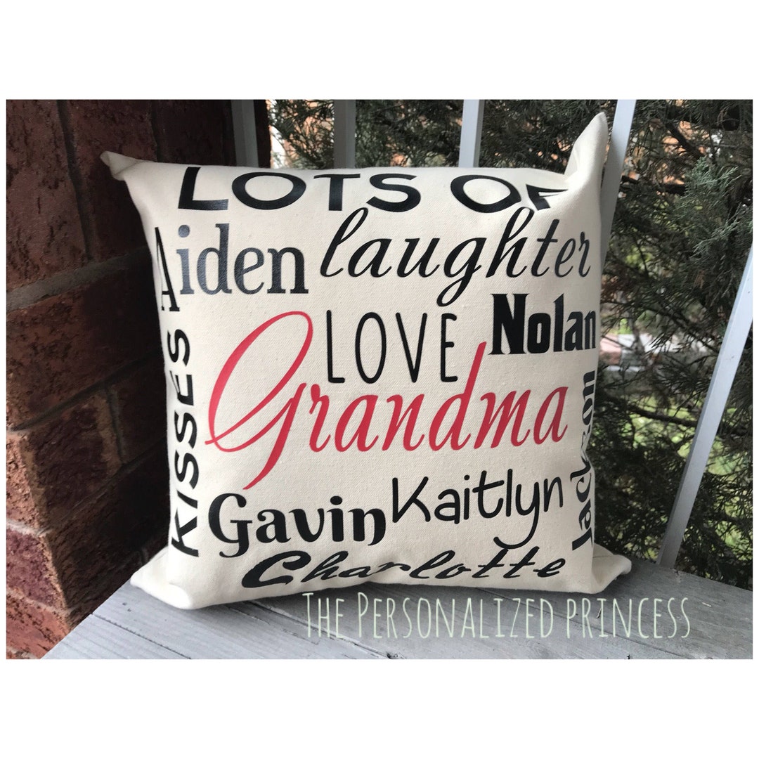 Custom Grandparents Pillow Cover Family Pillow Custom Etsy