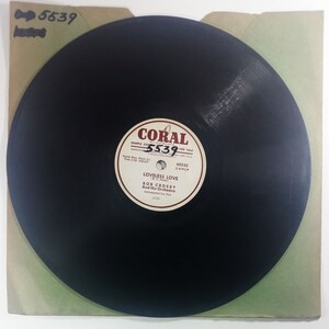 Bob Crosby Loveless Love St Louis Blues Record 10in Vintage Coral Promo Fox Trot Orchestra