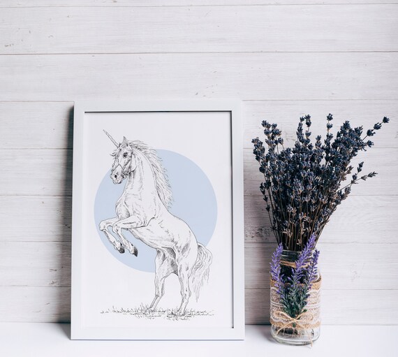 Estampado de unicornio Animal nacional de Escocia Símbolo - Etsy México Estampado de unicornio Animal nacional de Escocia Símbolo - Etsy México