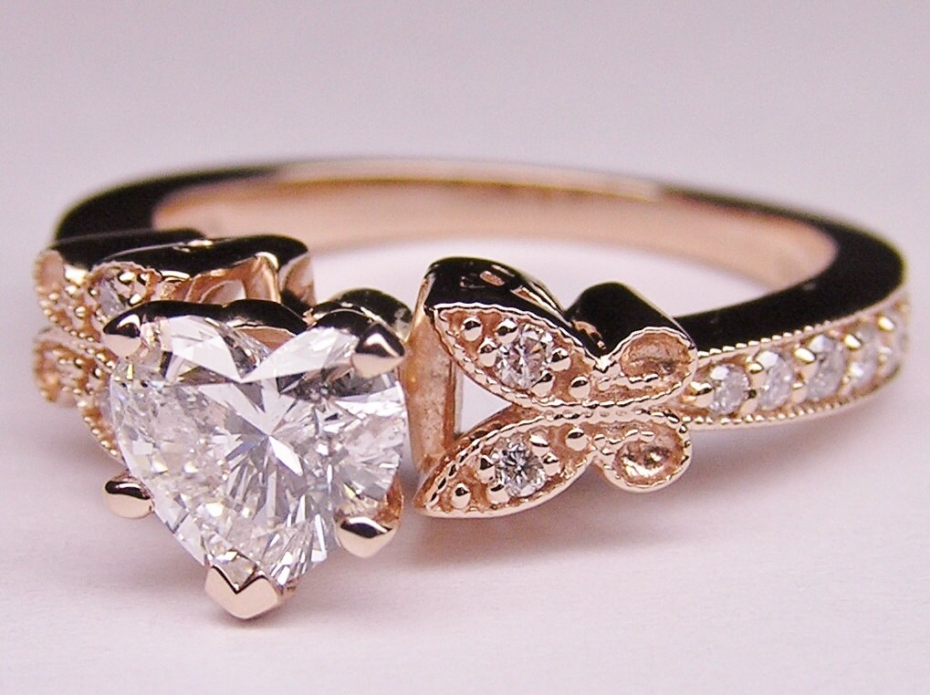 Anillos de compromiso en forma de mariposa hotsell